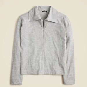 J.Crew Soft rib quarter-zip top Sz M
